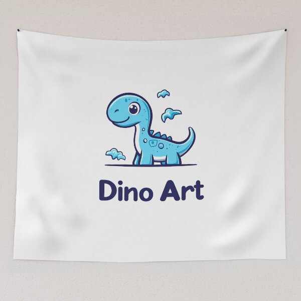 Item preview, Minimalist Blue Dino Art Design designed and sold by BeUniqueCo.