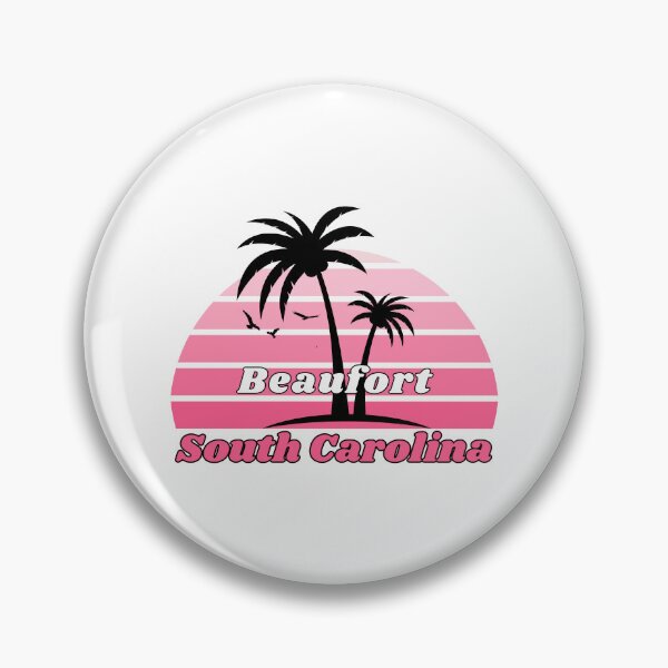 Artikelvorschau, Coole Retro-Palme am Beaufort Beach in South Carolina bei Sonnenuntergang entworfen und verkauft von karmdaf.