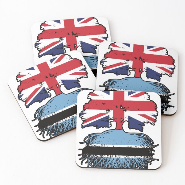 Item preview, Botswana Botswanian British UK Tree Roots Flag designed and sold by FlagX.