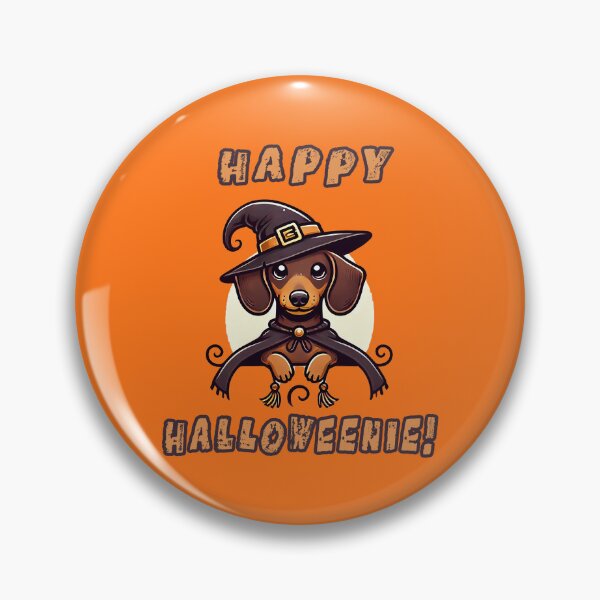 Item preview, Witchy Dachshund Happy Halloweenie designed and sold by TeddVentures.
