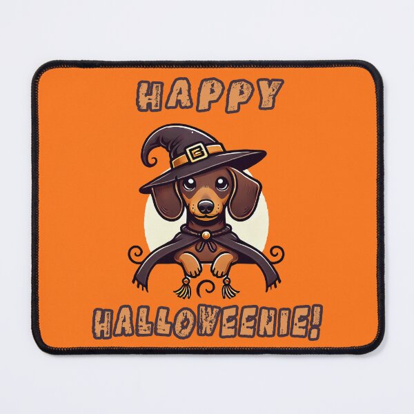 Item preview, Witchy Dachshund Happy Halloweenie designed and sold by TeddVentures.
