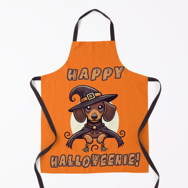 Item preview, Witchy Dachshund Happy Halloweenie designed and sold by TeddVentures.