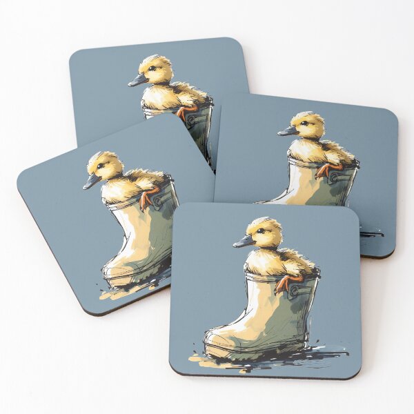Item preview, Adorable Duckling Sitting in Rubber Boot - Cute Design designed and sold by Slick-Waffles.