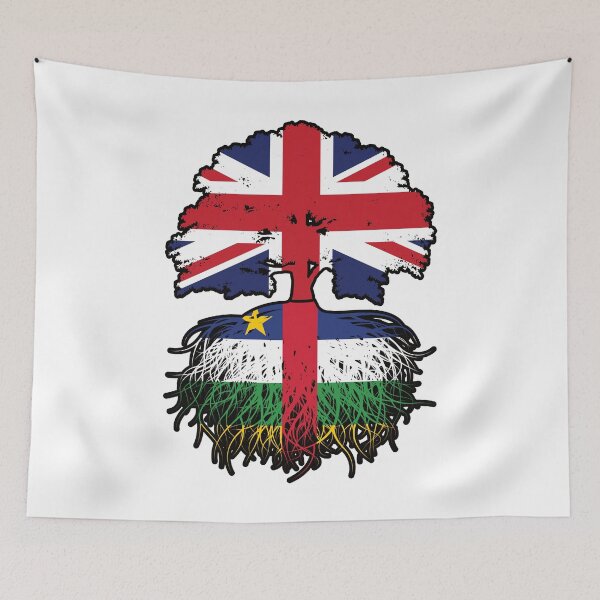 Item preview, Central African Republic Central African British UK Tree Roots Flag designed and sold by FlagX.