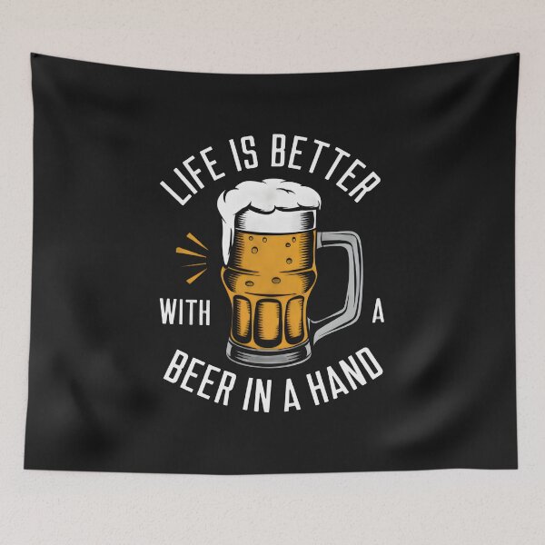 Item preview, Life Is Better With A Beer In Hand Retro Design designed and sold by drsnlnd.