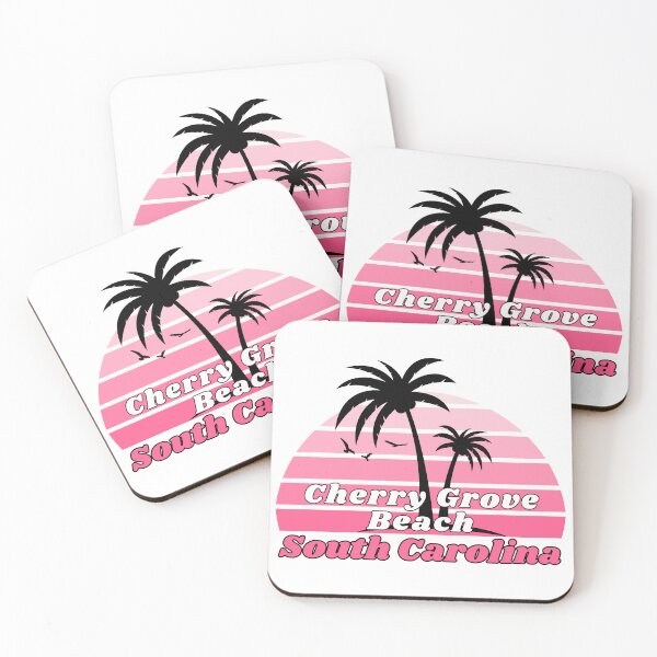 Item preview, Retro Cherry Grove Beach South Carolina Palm Tree at Sunset designed and sold by karmdaf.