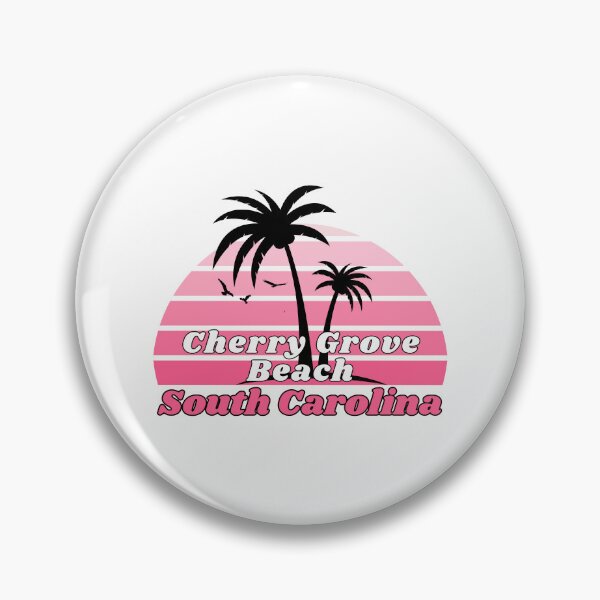 Item preview, Retro Cherry Grove Beach South Carolina Palm Tree at Sunset designed and sold by karmdaf.