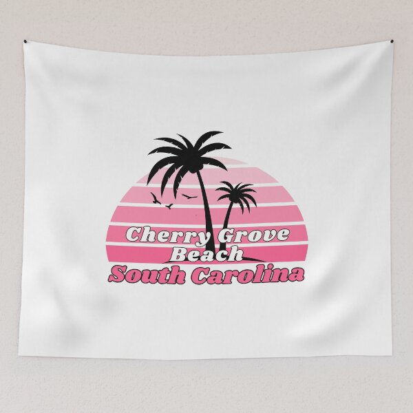 Item preview, Retro Cherry Grove Beach South Carolina Palm Tree at Sunset designed and sold by karmdaf.