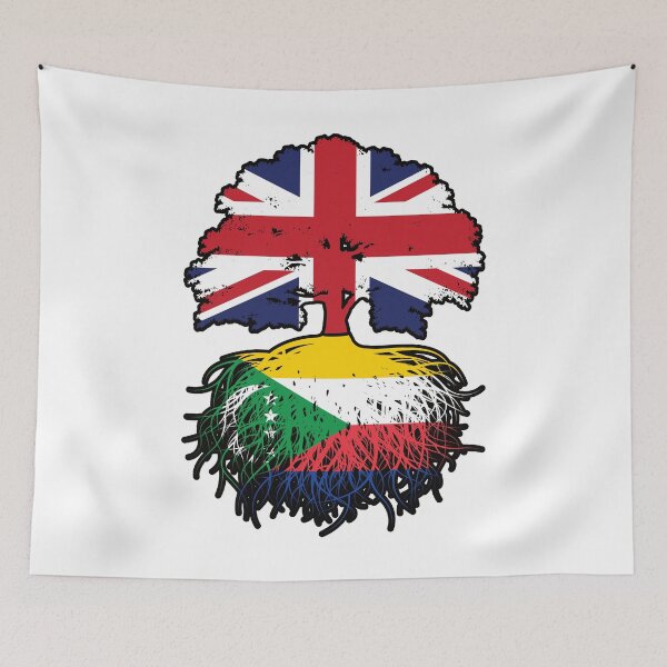 Item preview, Comoros Comorian British UK Tree Roots Flag designed and sold by FlagX.