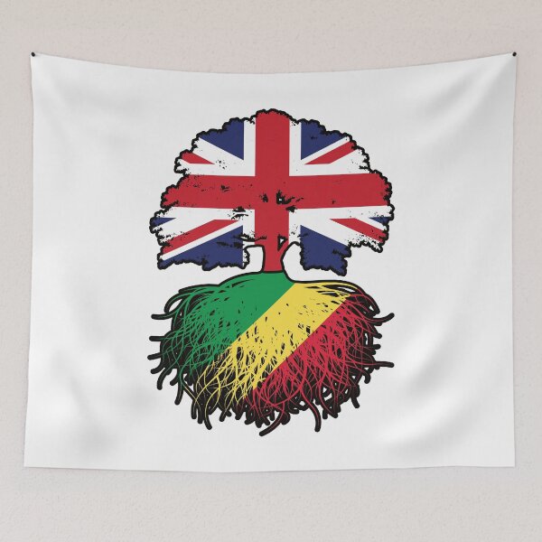 Item preview, Congo Congolese British UK Tree Roots Flag designed and sold by FlagX.