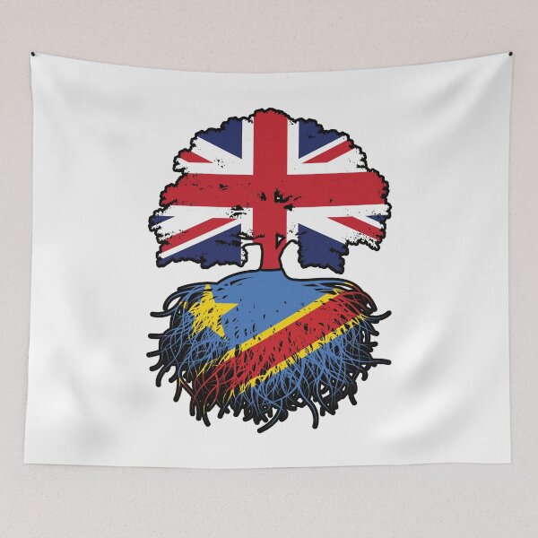 Item preview, Congo Congolese British UK Tree Roots Flag designed and sold by FlagX.