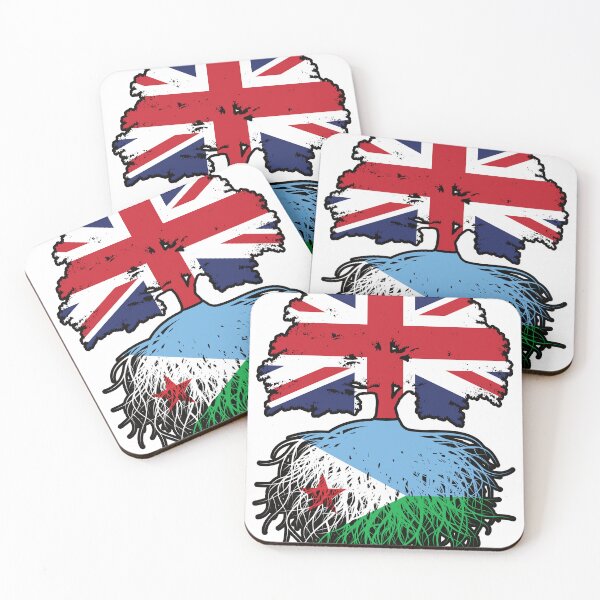 Item preview, Djibouti Djiboutian British UK Tree Roots Flag designed and sold by FlagX.