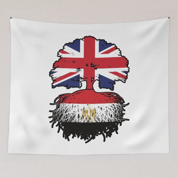 Item preview, Egypt Egyptian British UK Tree Roots Flag designed and sold by FlagX.