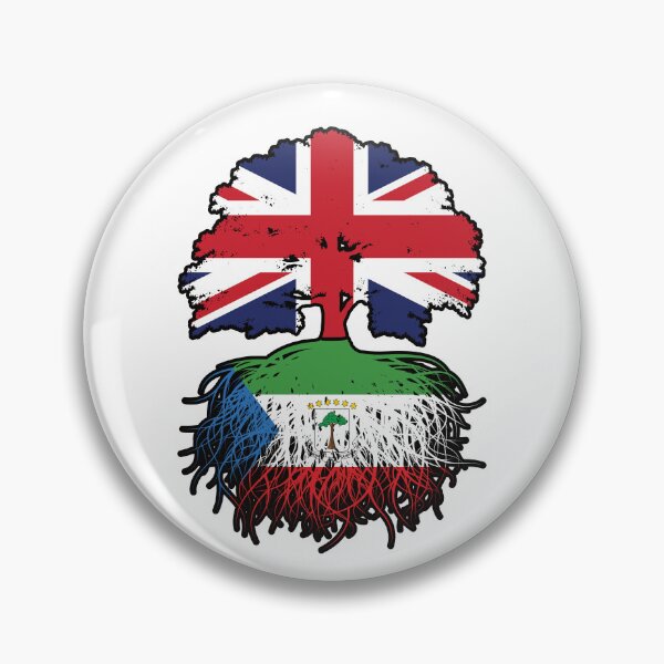 Item preview, Equatorial Guinea Equatorial Guinean British UK Tree Roots Flag designed and sold by FlagX.