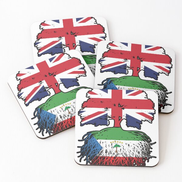 Item preview, Equatorial Guinea Equatorial Guinean British UK Tree Roots Flag designed and sold by FlagX.