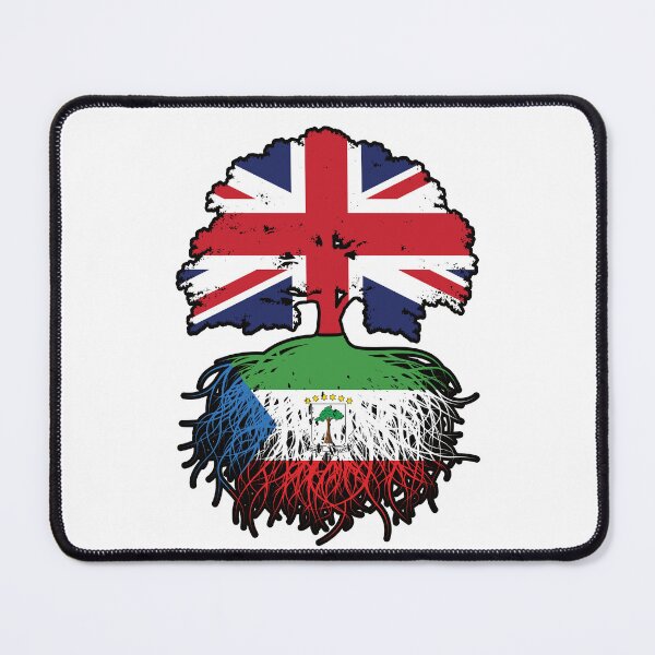 Item preview, Equatorial Guinea Equatorial Guinean British UK Tree Roots Flag designed and sold by FlagX.