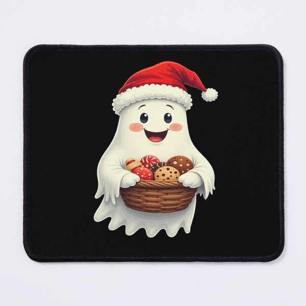 Item preview, Ghost with a basket of candy, Collecting Cookies and Candy for Santa. designed and sold by ElenaHrubes.