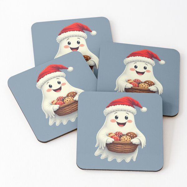 Item preview, Ghost with a basket of candy, Collecting Cookies and Candy for Santa. designed and sold by ElenaHrubes.