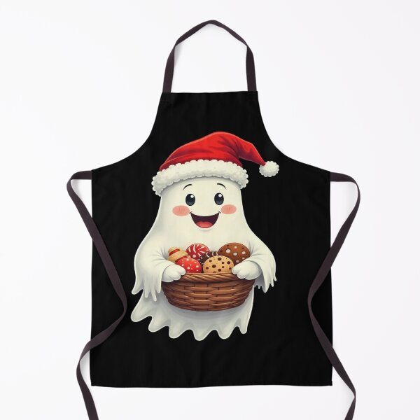 Item preview, Ghost with a basket of candy, Collecting Cookies and Candy for Santa. designed and sold by ElenaHrubes.