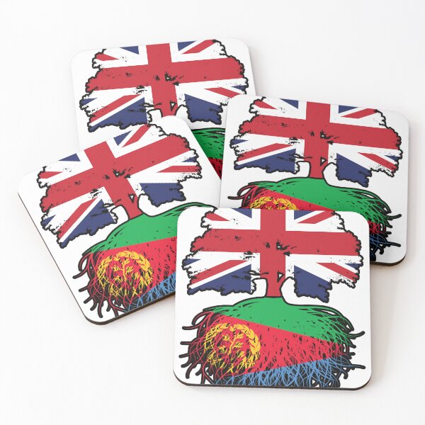 Item preview, Eritrea Eritrean British UK Tree Roots Flag designed and sold by FlagX.