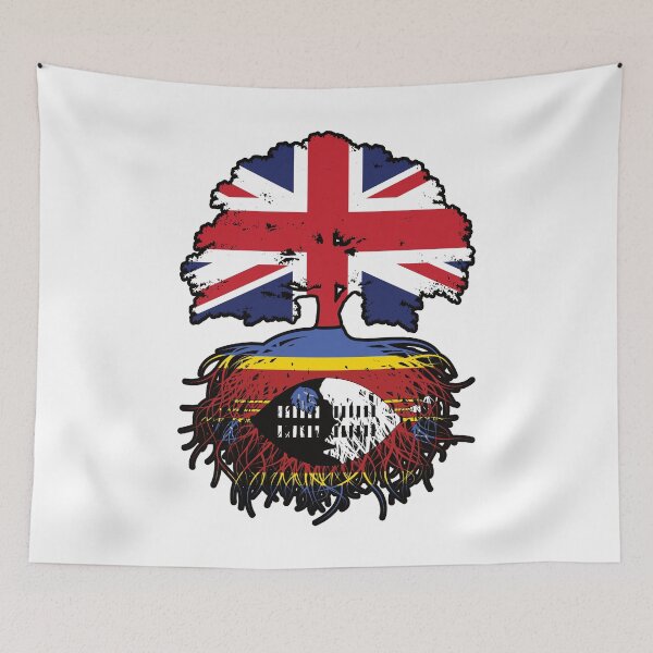 Item preview, Eswatini Swazi British UK Tree Roots Flag designed and sold by FlagX.