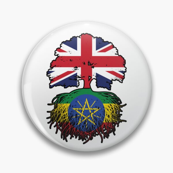 Item preview, Ethiopia Ethiopian British UK Tree Roots Flag designed and sold by FlagX.