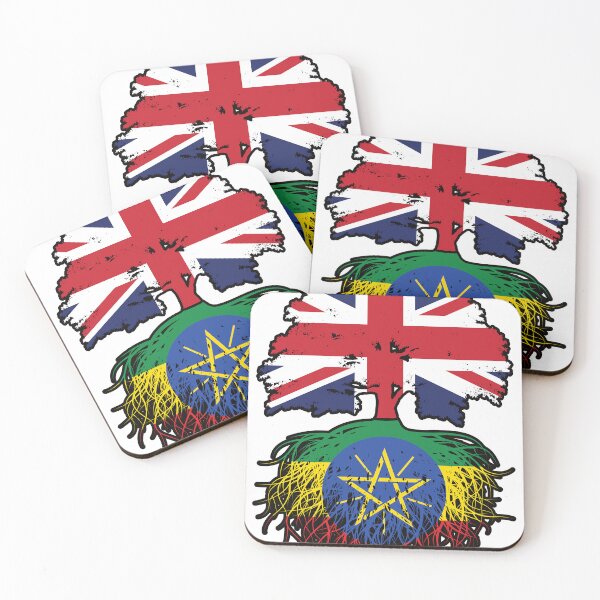 Item preview, Ethiopia Ethiopian British UK Tree Roots Flag designed and sold by FlagX.