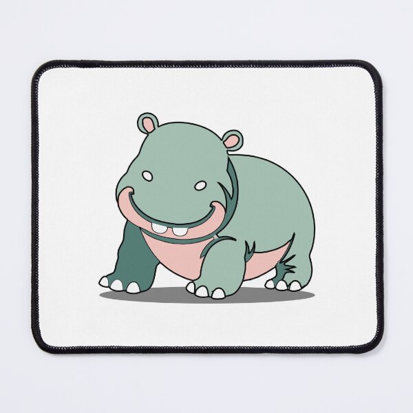 Item preview, moo deng faceless baby hippopotamus animal minimal flat illustration designed and sold by AtonuHaque.