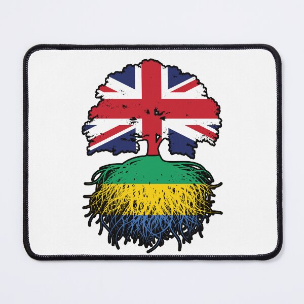 Item preview, Gabon Gabonese British UK Tree Roots Flag designed and sold by FlagX.
