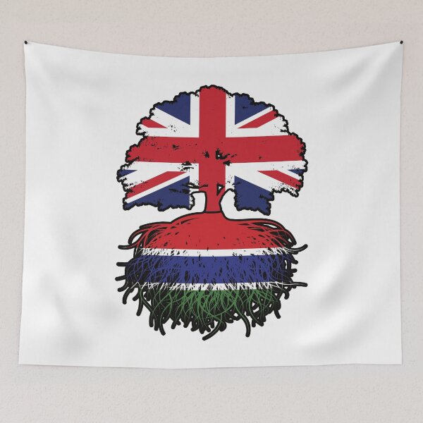 Item preview, Gambia Gambian British UK Tree Roots Flag designed and sold by FlagX.