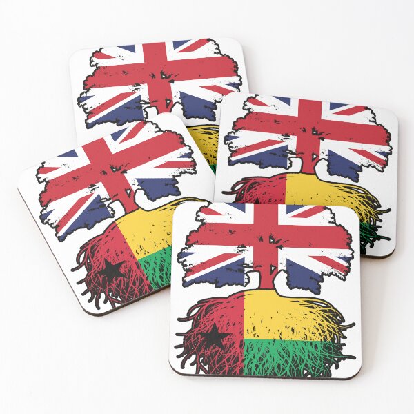 Item preview, Guinea-Bissau Bissau-Guinean British UK Tree Roots Flag designed and sold by FlagX.