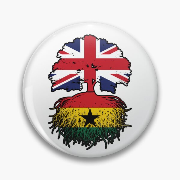 Item preview, Ghana Ghanaian British UK Tree Roots Flag designed and sold by FlagX.