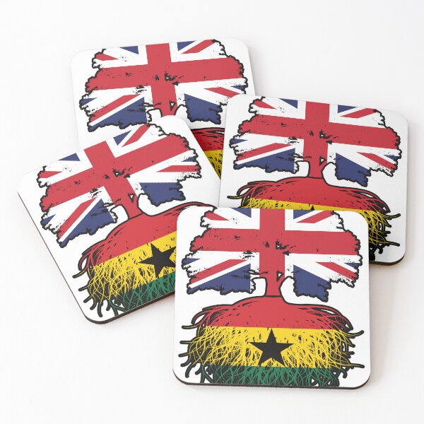 Item preview, Ghana Ghanaian British UK Tree Roots Flag designed and sold by FlagX.