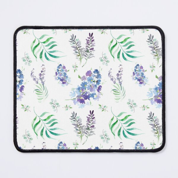 Item preview, Hand-pained watercolor botanical flowers, floral pattern, blue lilac flower designed and sold by Alexandra Compuesto.