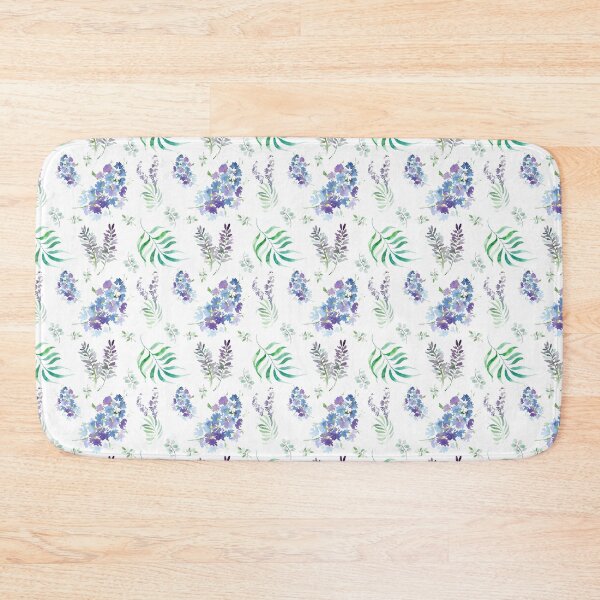 Item preview, Hand-pained watercolor botanical flowers, floral pattern, blue lilac flower designed and sold by Alexandra Compuesto.