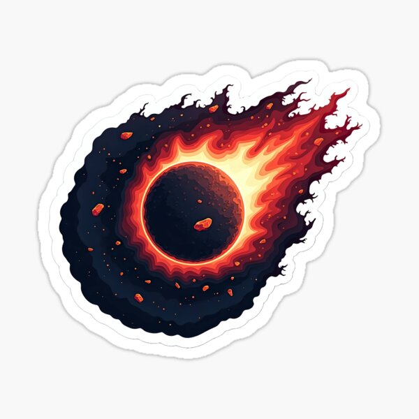 Item preview, Fiery Apophis Asteroid Impact designed and sold by Trey Green.
