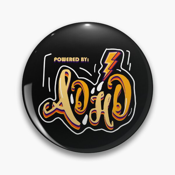 Item preview, Powered by ADHD - ADHD awareness  designed and sold by lost-artbrush.