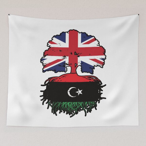 Item preview, Libya Libyan British UK Tree Roots Flag designed and sold by FlagX.
