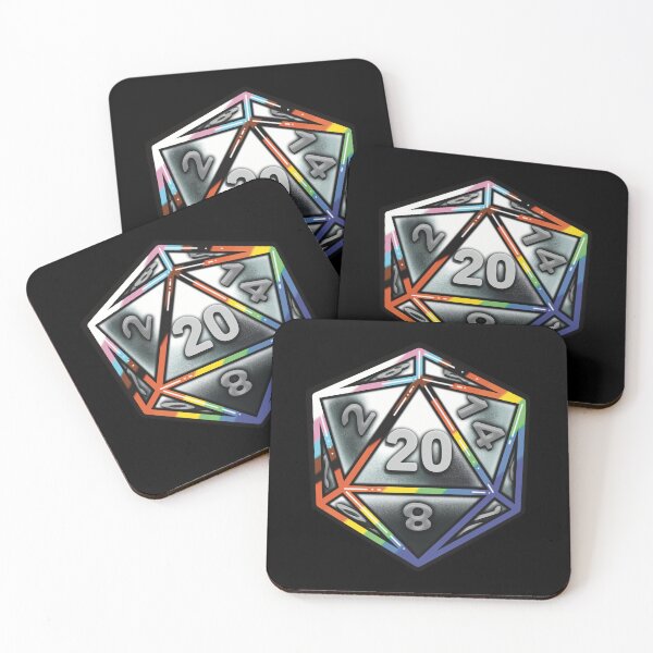Item preview, 20 Sided Pride - D&D Dice - Metal designed and sold by Bennet and Bird.