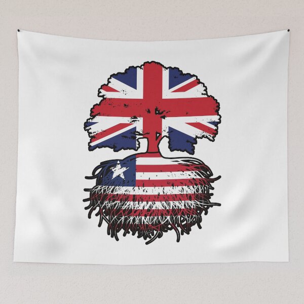 Item preview, Liberia Liberian British UK Tree Roots Flag designed and sold by FlagX.