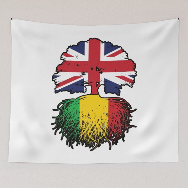 Item preview, Mali Malian British UK Tree Roots Flag designed and sold by FlagX.