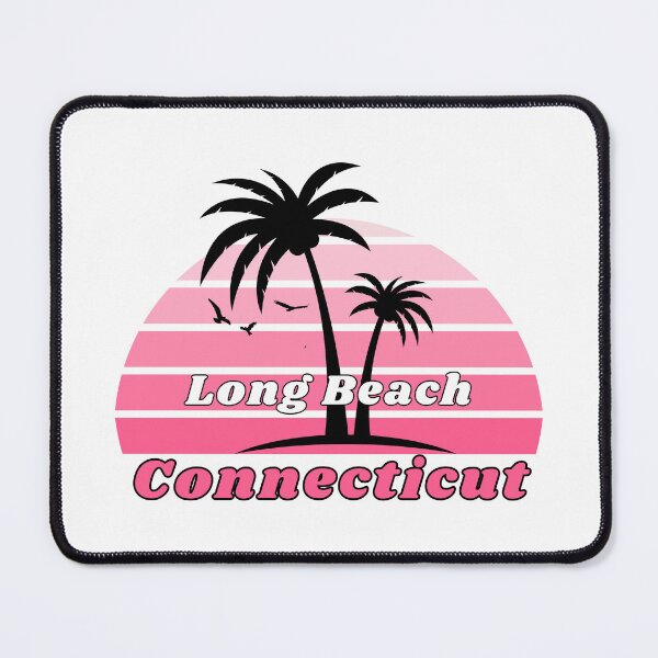 Item preview, Retro Cool Long Beach Connecticut Palm Tree at Sunset designed and sold by karmdaf.