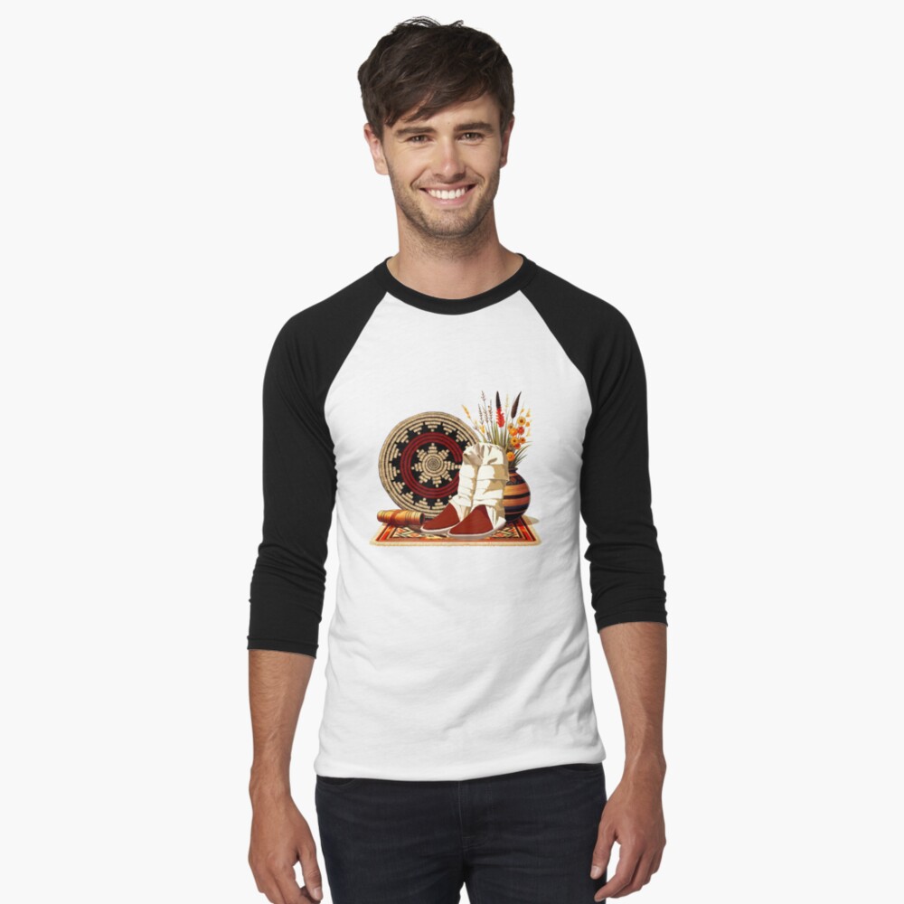 Item preview, Baseball ¾ Sleeve T-Shirt designed and sold by NativeGraffix.