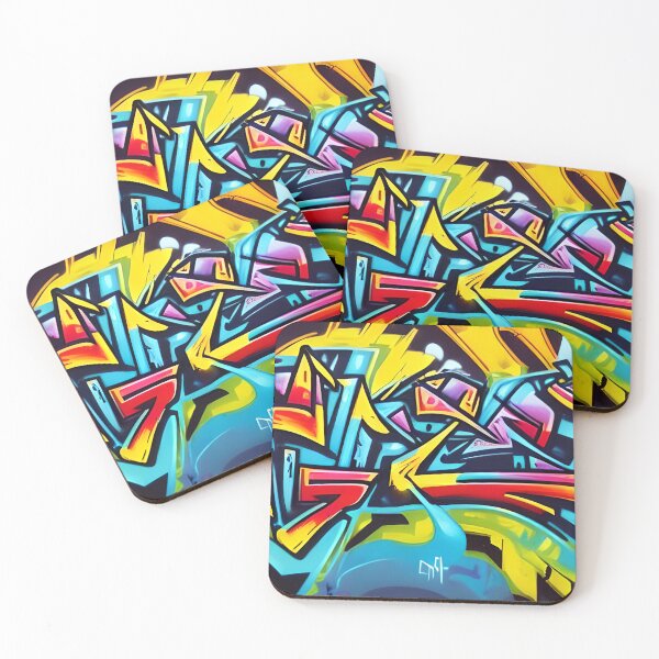Item preview, Street Art Meets Abstract Design In Vibrant Digital Fusion | 338 designed and sold by City Graffix Design Co..