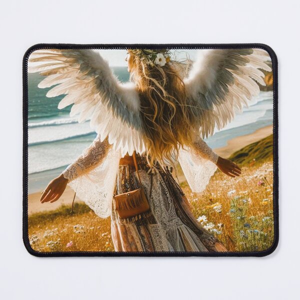 Item preview, Angel by the ocean in wildflowers designed and sold by Angelstkw.