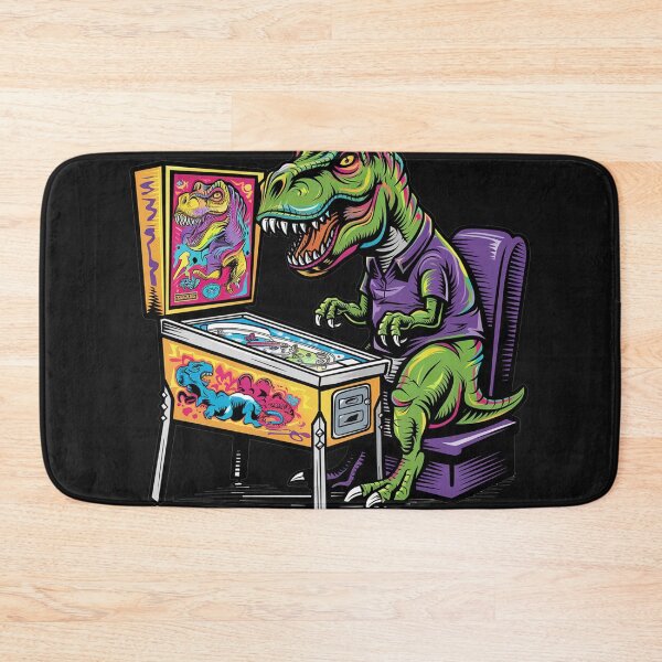 Item preview, Funny T-rex Dinosaur Playing Pinball Retro Graffiti designed and sold by Nature's Fancy.