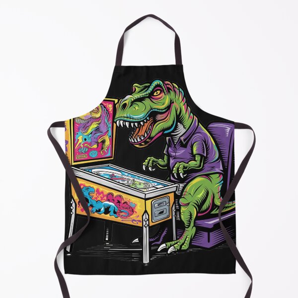 Item preview, Funny T-rex Dinosaur Playing Pinball Retro Graffiti designed and sold by Nature's Fancy.