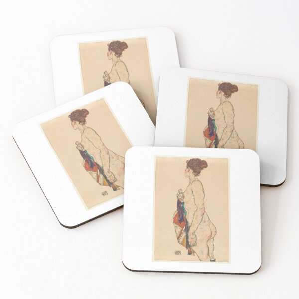 Item preview, Egon Schiele Standing Nude with a Patterned Robe designed and sold by TeeARTHY.