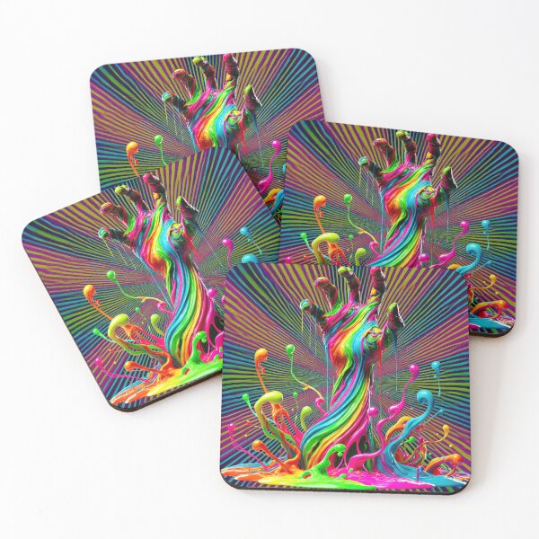Item preview, Zombie Hand Paint Splatter – Neon Chaos Unleashed designed and sold by SHHCreations.