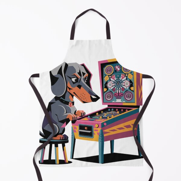 Item preview, Funny Dachshund Dog Playing Pinball Retro Graffiti designed and sold by Nature's Fancy.
